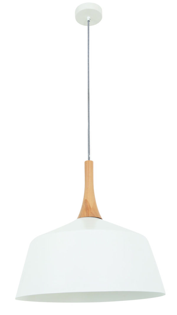 PENDANT ES Wh  MED ANGLED DOME OD400mm