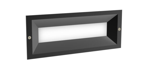 WALL RECD 13W LED TRI 639Lm IP65 RECT BRICKLIGHT Dark Grey FR Diffuser