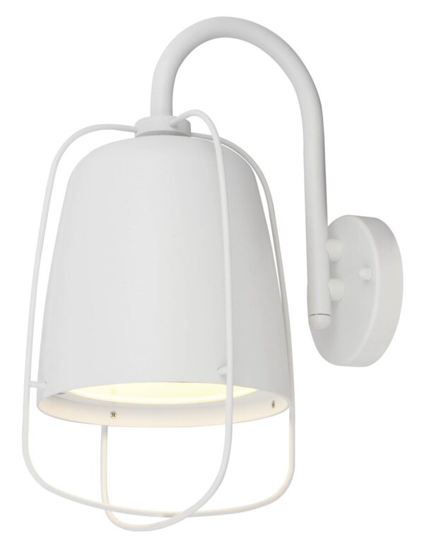 WALL S/M ES ELLIPSE Matt Wh IP44 w/cage