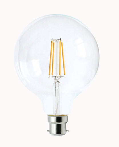 GLOBE LED BC G95 DIMM Filament 6W 6000K CLR 600 Lm