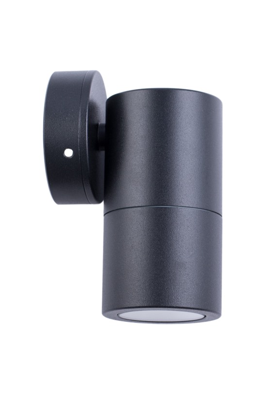 PILLAR FIXED GU10 Blk IP65 RND B/Plate