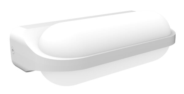 WALL S/M Up/Dn 7W OVAL Wh 3K IP65 Opal Diff 380 Lm