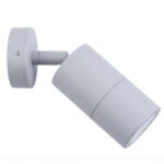 PILLAR S/ADJ 12V MR16 Matt Grey IP65 RND B/Plate