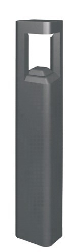 BOLLARD 7W SQ Grey 3K IP54 H800mm 193 Lm
