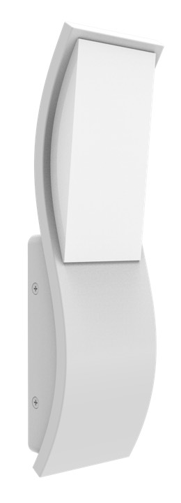 WALL S/M 7W Wavy Rect White 3K IP65 509 Lm