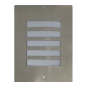 WALL S/M ES RECT SS316 IP54 Grilled Mask Opal Diff