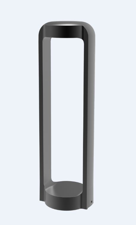 BOLLARD 13W RECT Dark Grey 3K IP65 H500mm 530 Lm