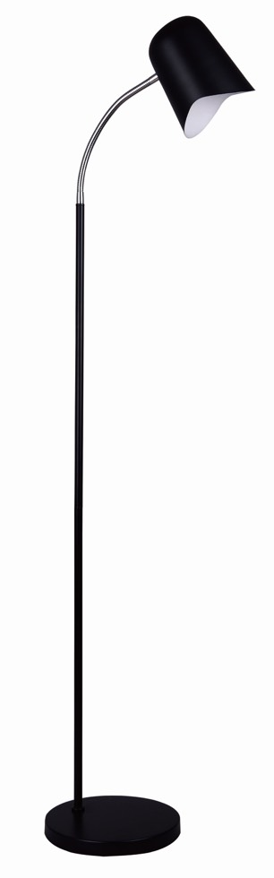 FLOOR ES Matt Blk ELLIPSE H1545mm Adj w/wave edge