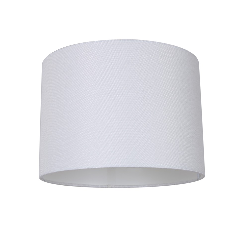 DIY Lampshade White Fabric DRUM OD320mm