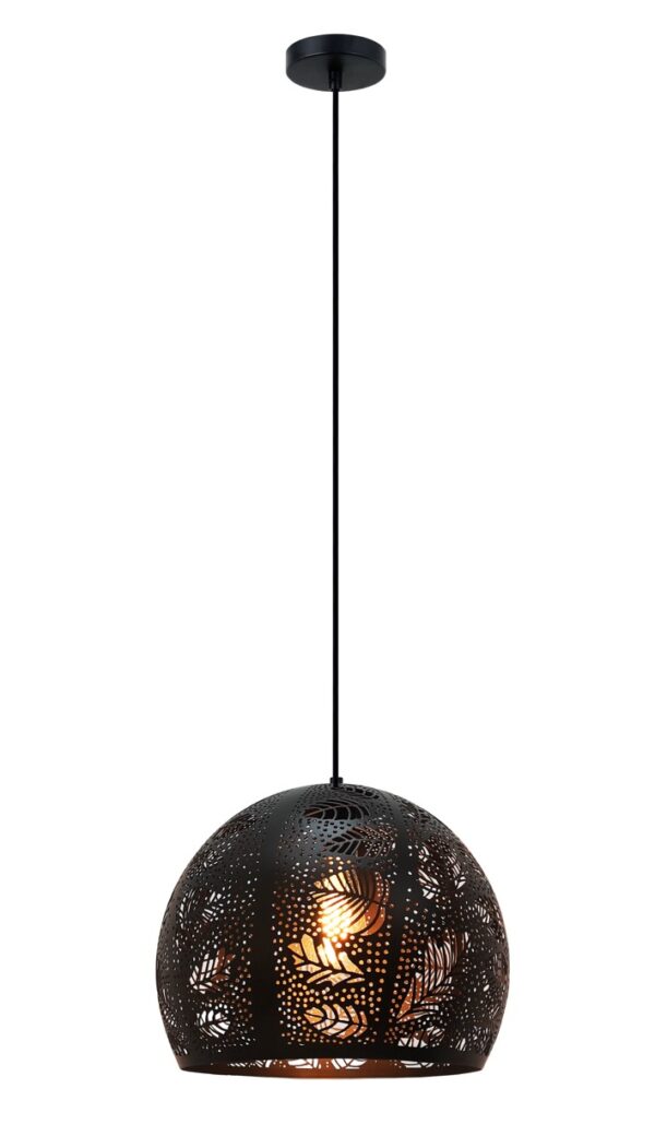 PENDANT ES BLK Embossed DOME OD300mm w/Blk