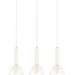 PENDANT ESx3 Blk DIAMOND CAGE x 3 w/Bar M/Plate OD590mm