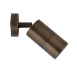 PILLAR S/ADJ 12V MR16 Rustic Brass IP65 RND B/Plate