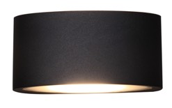 WALL S/M Up/Dn 6.8W CURVED Blk 3K IP54 605 Lm