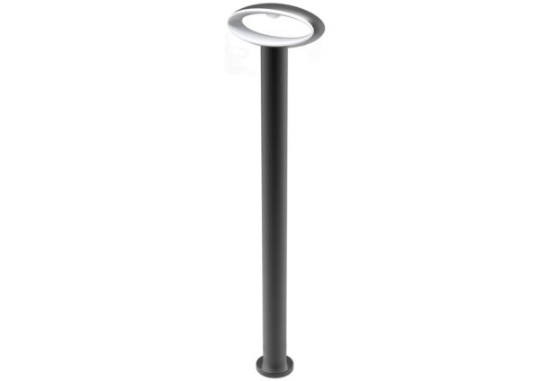 BOLLARD 9W OVAL (Open) Matt Blk 3K IP54 H800mm 355 Lm