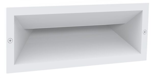 WALL RECD 13W LED TRI 305Lm IP65 RECT BRICKLIGHT WH