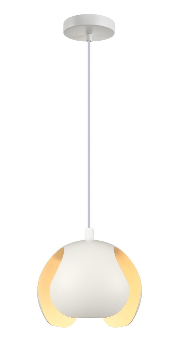 PENDANT ES 72W White Iron Dome OD135mm x H300mm