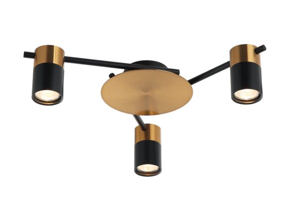 SPOT GU10 X 3 Interior Ceiling BrassBlk OD510mm H120mm Adj