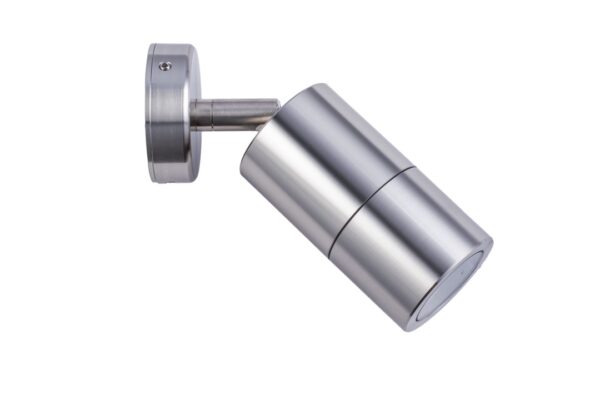 PILLAR S/ADJ GU10 SS316 IP65 RND B/Plate