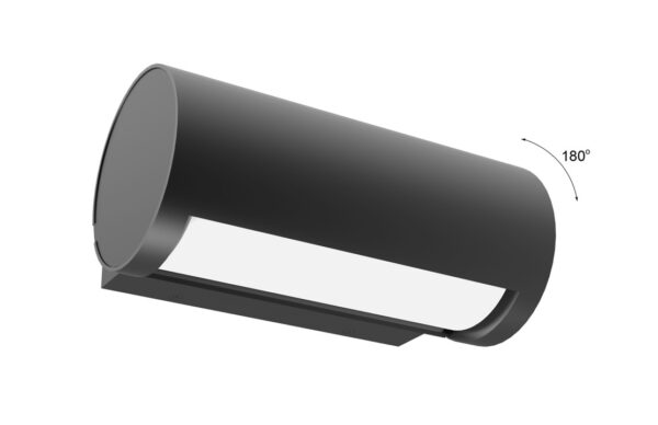 WALL S/M 13W Adjustable Eyelid Dark Grey 3K IP65 380 Lm