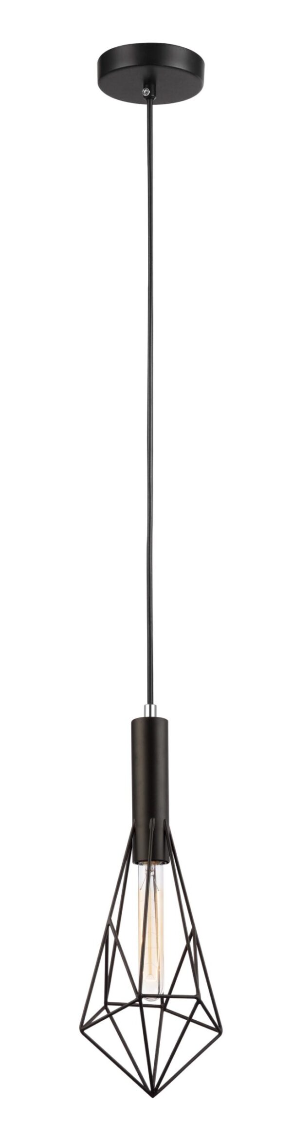 PENDANT ES Blk SML DIAMOND CAGE OD175mm