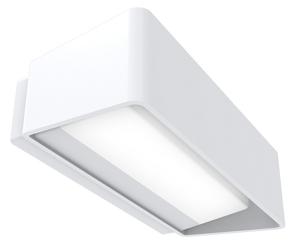 WALL S/M Up/Dn 13W RECT Wh 3K IP65 Opal Diff 600 Lm
