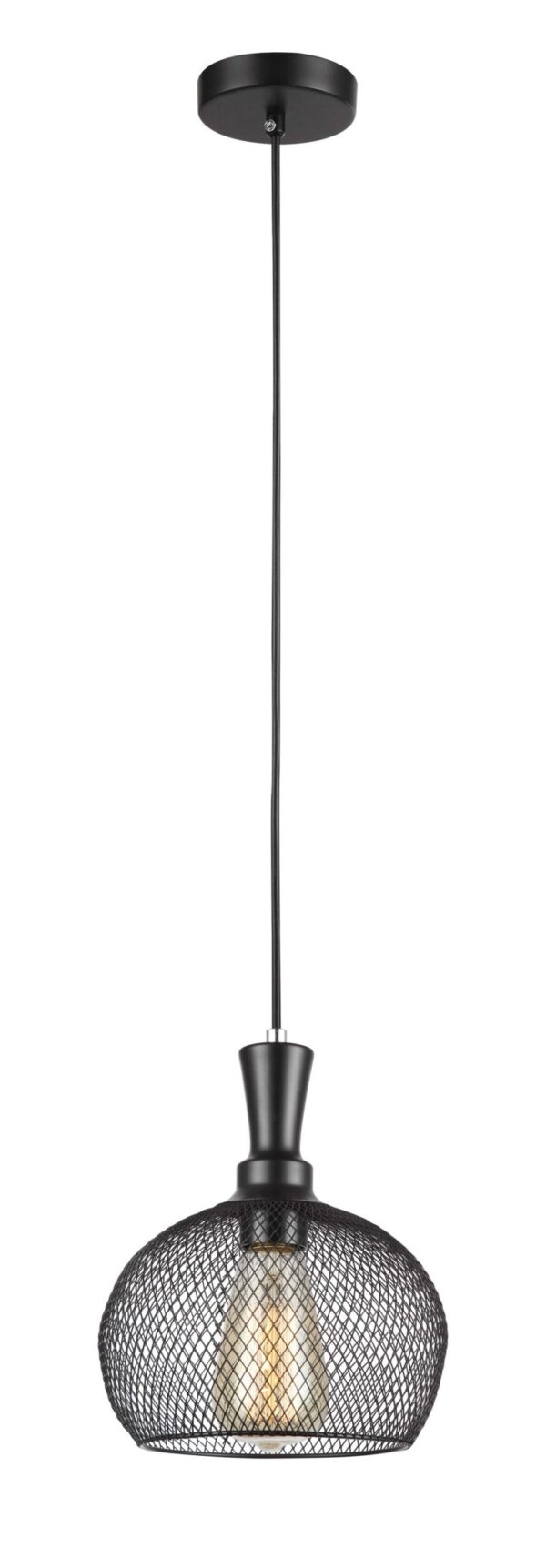 PENDANT ES Blk Mesh SML WINE GLASS OD190mm