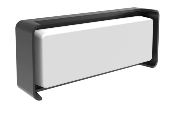 WALL S/M 13W RECT Dark Grey 3K IP65 Opal Diff Rounded 732Lm