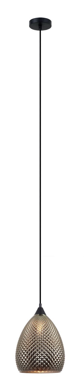 PENDANT ES Chrome (Glass) ELLIPSE w/segments OD225mm