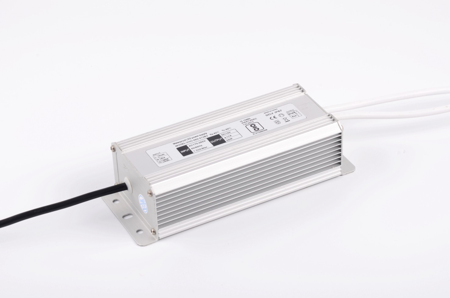 DRIVER 12V DC C/VOLT 50W (5W-40W) RECT IP67 LED