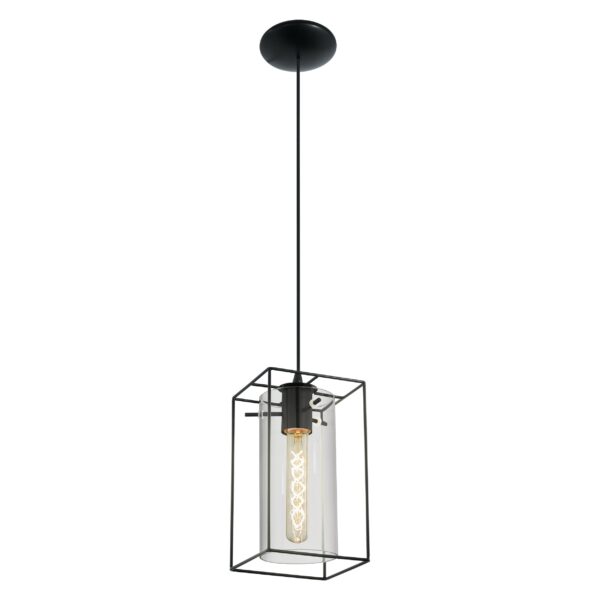 LONCINO H/L 1X60W E27 BLK/BLK TR
