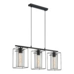 LONCINO H/L 3X60W E27 BLK/BLK TR