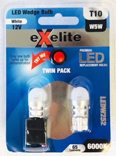 GLOBE LED Auto WEDGE 12V 5W  T10 6K x 2