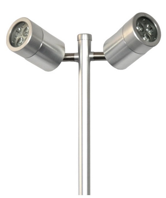 SPIKE D/ADJ 12V MR16 SS316 IP65 L1000mm Cable encl Post