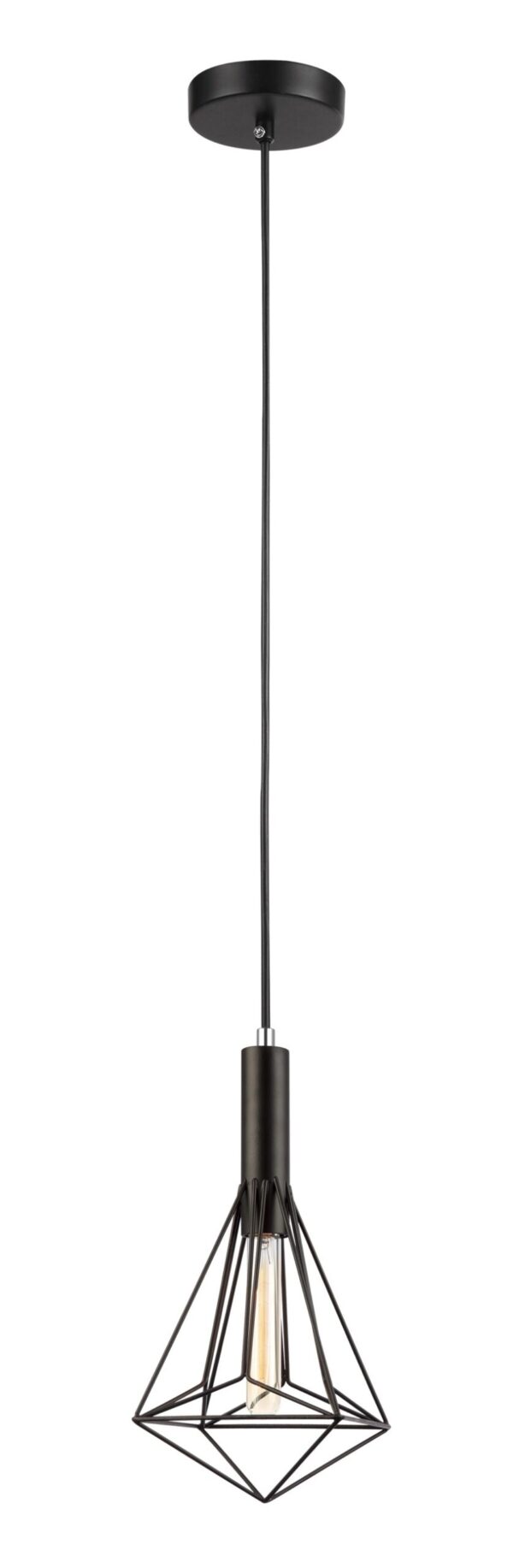 PENDANT ES Blk LGE DIAMOND CAGE OD250mm