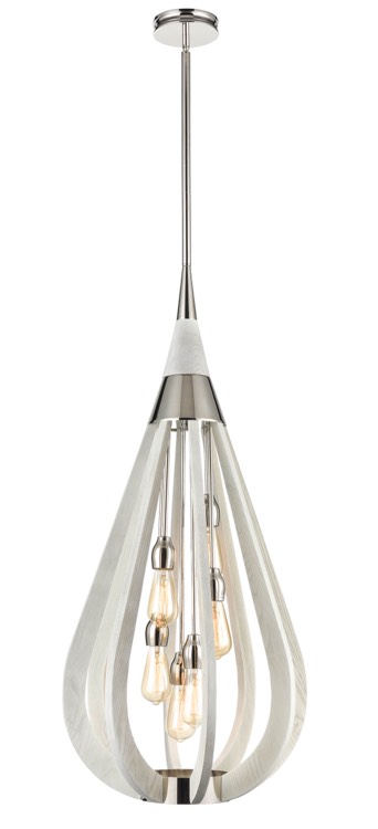 PENDANT ES X 6 Winter Moss LGE TEAR DROP OD492mm