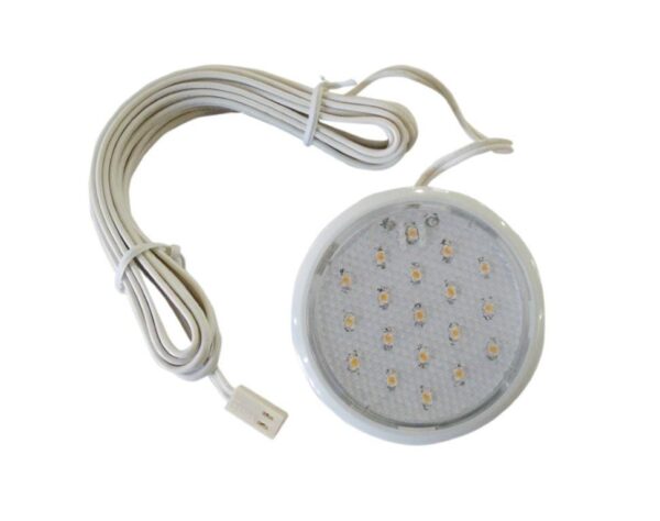 CABINET U/B LED 12V DC  S/M RND WH 1.4W 50mm 3200K 48Lm