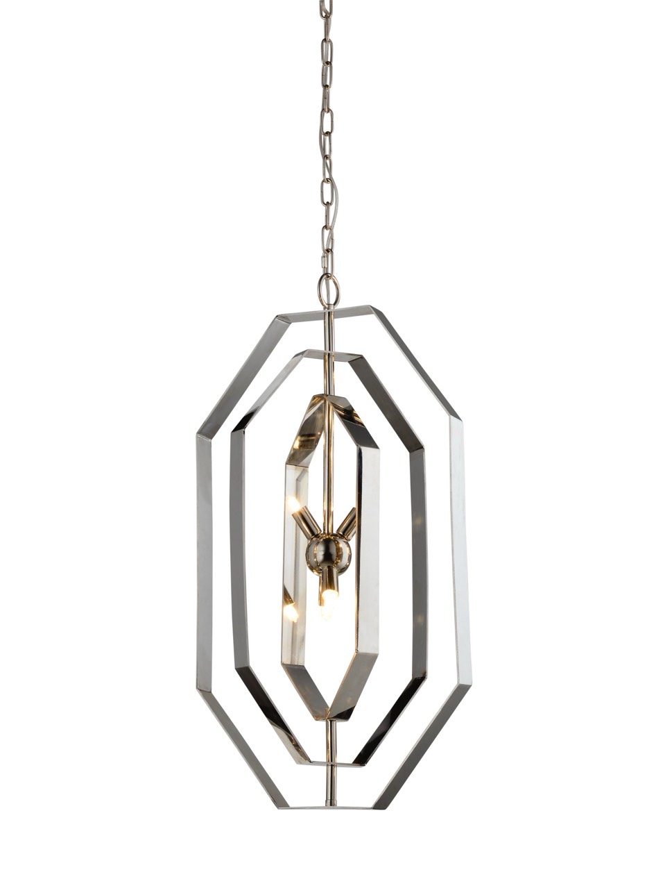 PENDANT G9x4 SS OCTAGON x 3 OD360mm