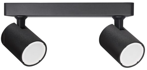 SPOT D/ADJ GU10 Blk IP20 RECT BAR L250mm x W75mm x H25mm