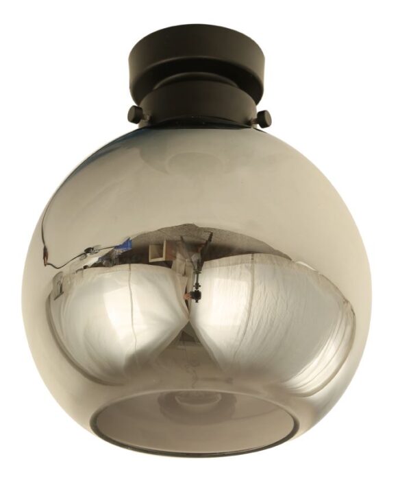 DIY Batten Fitting Smoke (Glass) WINE GLASS OD200mm w/Blk