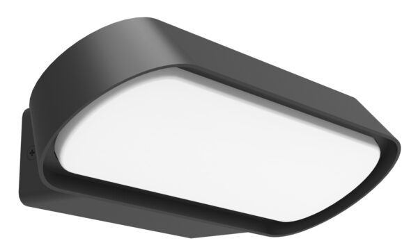 WALL S/M 7W RECT Dark Grey 3K IP65 Opal Diff Rounded 180 Lm