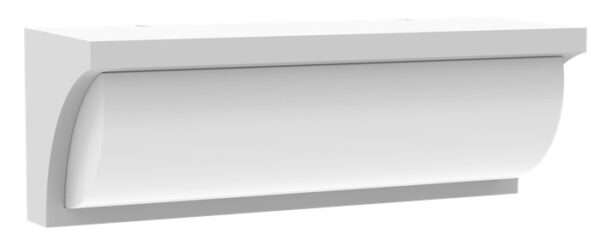 WALL S/M 13W LED TRI 1040 Lm IP65 Curved Wedge Matt Wh Opal Diff