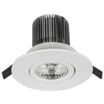 D/L C/TILT 10W RND WH Tri IP20 70-90mm 850 Lm