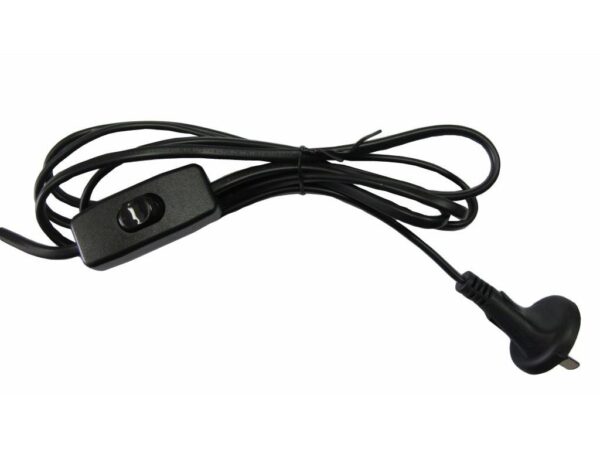 FLEX  PLUG 240V POWER CORD w/inline switch (2900mm) (Black)