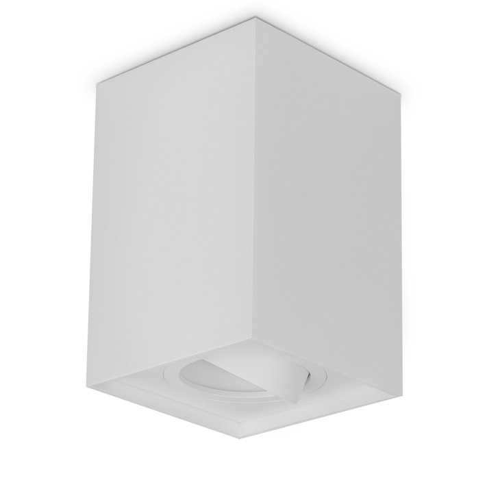 D/L FIXED S/M Gimbal GU10 SQ Matt Wh IP20 L125 x W97mm