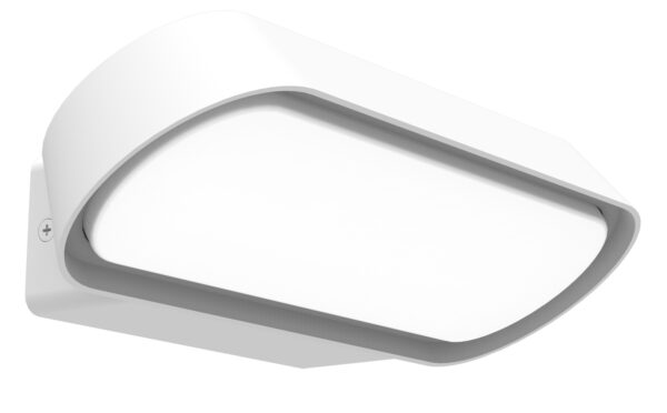 WALL S/M 13W RECT Wh 3K IP65 Opal Diff Rounded 330Lm