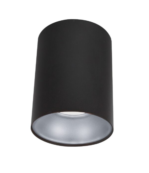 D/L FIXED S/M Fixed GU10 RND Matt Blk+Silver Diff IP20 OD96mm
