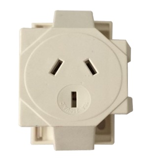SOCKET Plug Base Quick Connect 3 Pin 10 Amp Earthed x 10