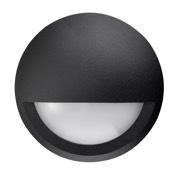 STEP S/M 12V 6W RND Blk 3K IP65 Eyelid OD98mm 480 Lm