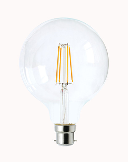 GLOBE LED BC G125 DIMM Filament 8W 6000K CLR 800 Lm