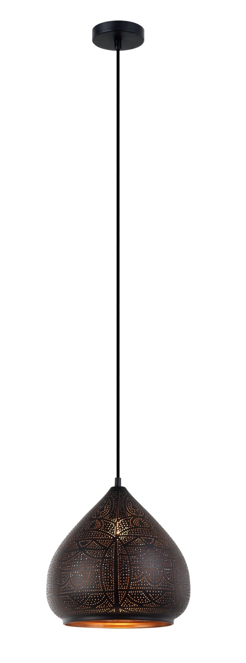 PENDANT ES Black ELLIPSE OD300mm w/Gold